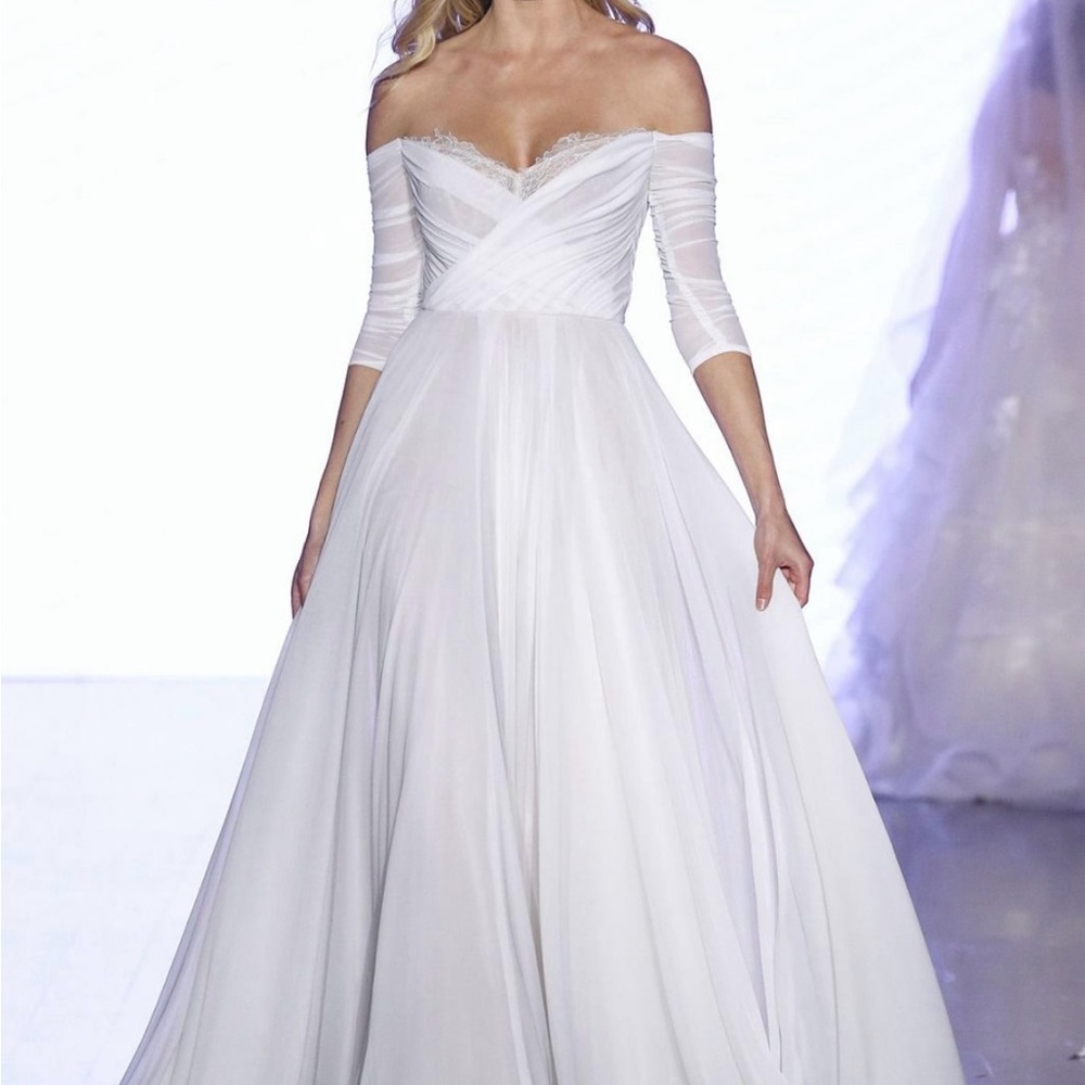 Elegant Off-Shoulder White Gown